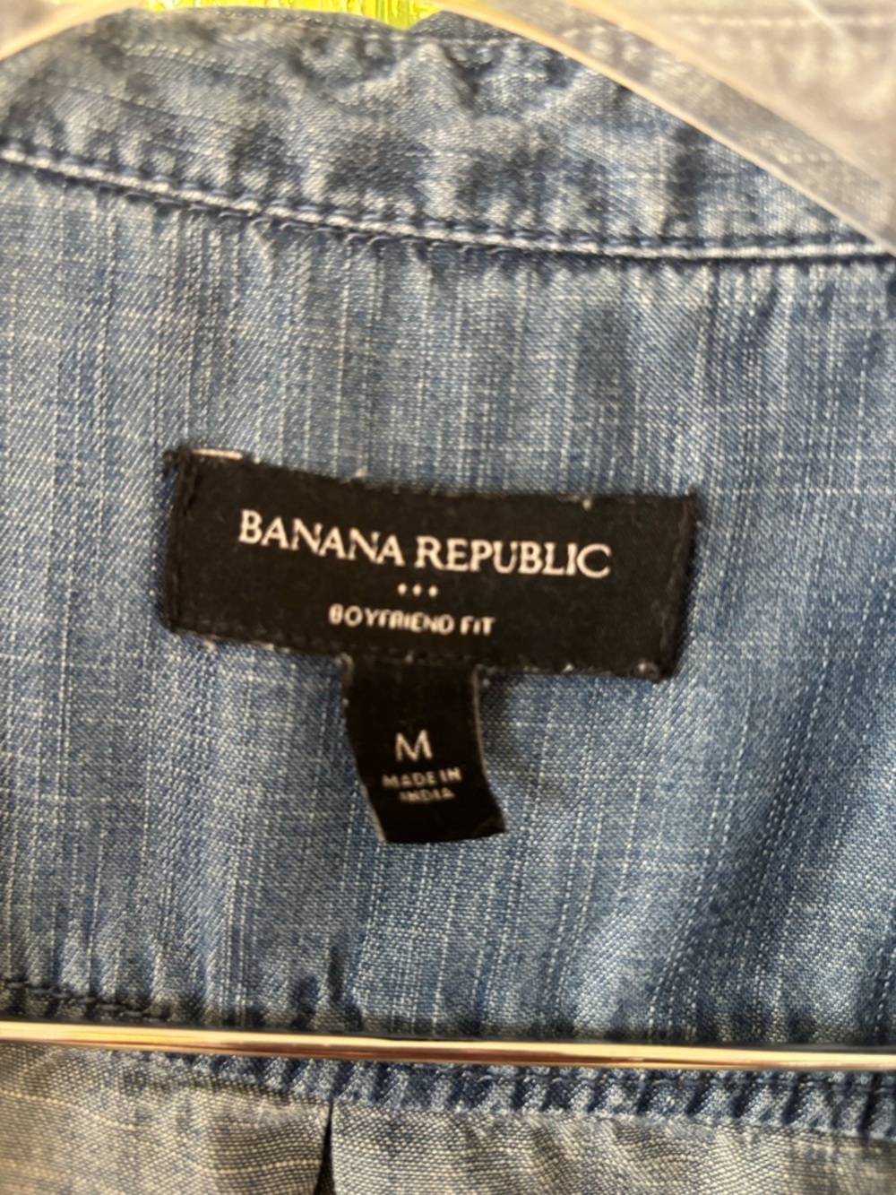 Banana Republic Chambray Boyfriend Fit Button Up Shirt - Picture 2 of 6